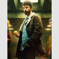 Dept. Q S01 Matthew Goode Brown Leather Coat Jacket unisex detail view 2 | Dash Racegear — Dept. Q S01 inspired long brown leather coat