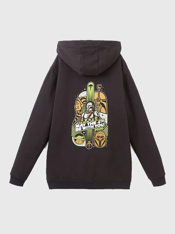 New Star Wars Day 2026 Merch Hoodie Hoodie unisex detail view 4 | Dash Racegear — Unisex Star Wars Day 2026 hoodie with “May the 4th” logo, perfect for fans celebrating.