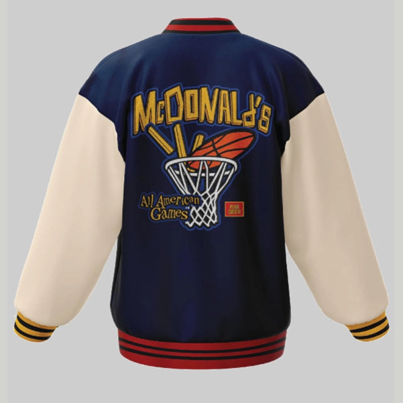 McDonald’s All American Games Varsity Jacket Varsity Jacket unisex detail view 2 | Dash Racegear — Official McDonald's All American Games Jacket – Classic & Sporty