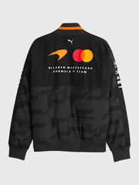 Puma Mclaren RACING 1000th Grand Prix Bomber Jacket Bomber Jacket unisex detail view 2 | Dash Racegear — 1000th GP McLaren Puma black bomber jacket 2026, sleek racing-inspired street fashion piece.