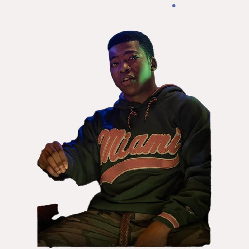 Power Book III Kanan Stark Miami Hoodie Jacket unisex detail view 3 | Dash Racegear — Get Kanan Stark’s Miami Hoodie – Power Book III Fashion