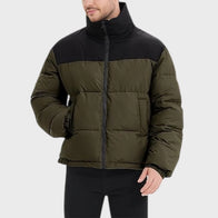 Men Lightweight Puffer Green Jacket Puffer Jacket men detail view 2 | Dash Racegear — Men Lightweight Puffer Green Jacket