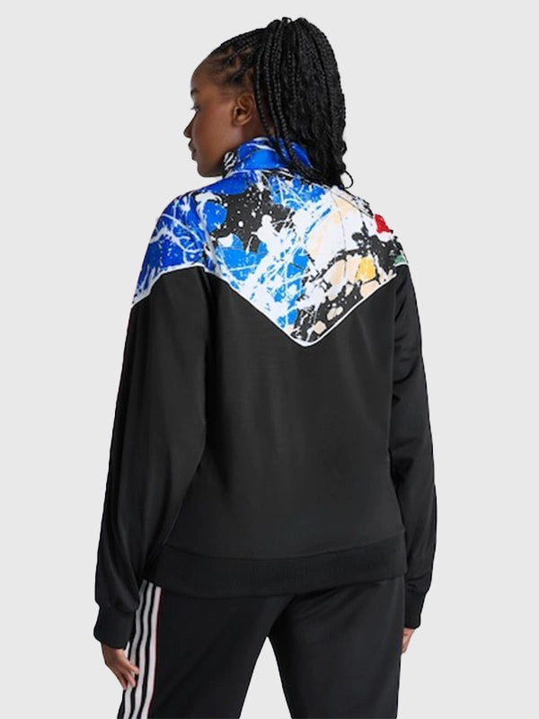 Manchester United x adidas Stone Roses Track Jacket Jacket unisex detail view 6 | Dash Racegear — Black 2026 Manchester United x Adidas Stone Roses Track Jacket, unisex, combining team pride and street-ready style.