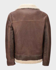 Mens Aviator Shearling Light Brown Jacket Jacket men detail view 2 | Dash Racegear — Mens Aviator Shearling Light Brown Jacket