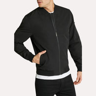Eric Black Bomber Jacket Bomber Jacket unisex detail view 2 | Dash Racegear — Black Bomber Jacket