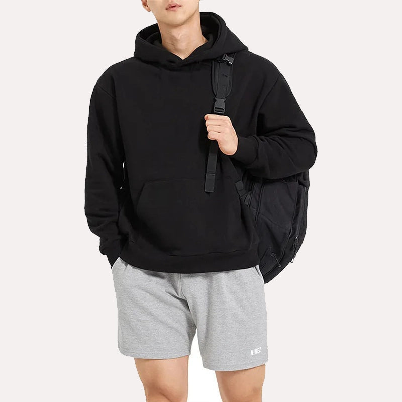 Mens Black Hoodie Hoodie men detail view 2 | Dash Racegear — Black Pullover Hoodie