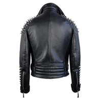 Gregory Black Leather Studded Jacket Jacket unisex detail view 2 | Dash Racegear — Golden Studded Black Jacket