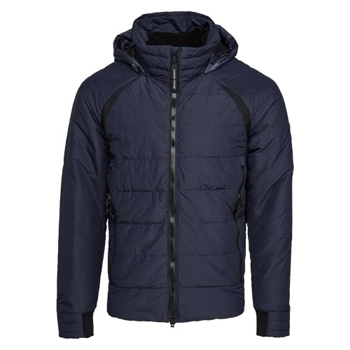 Mens Blue Puffer Jacket Puffer Jacket men detail view 4 | Dash Racegear — Mens Blue Hooded Puffer Jacket