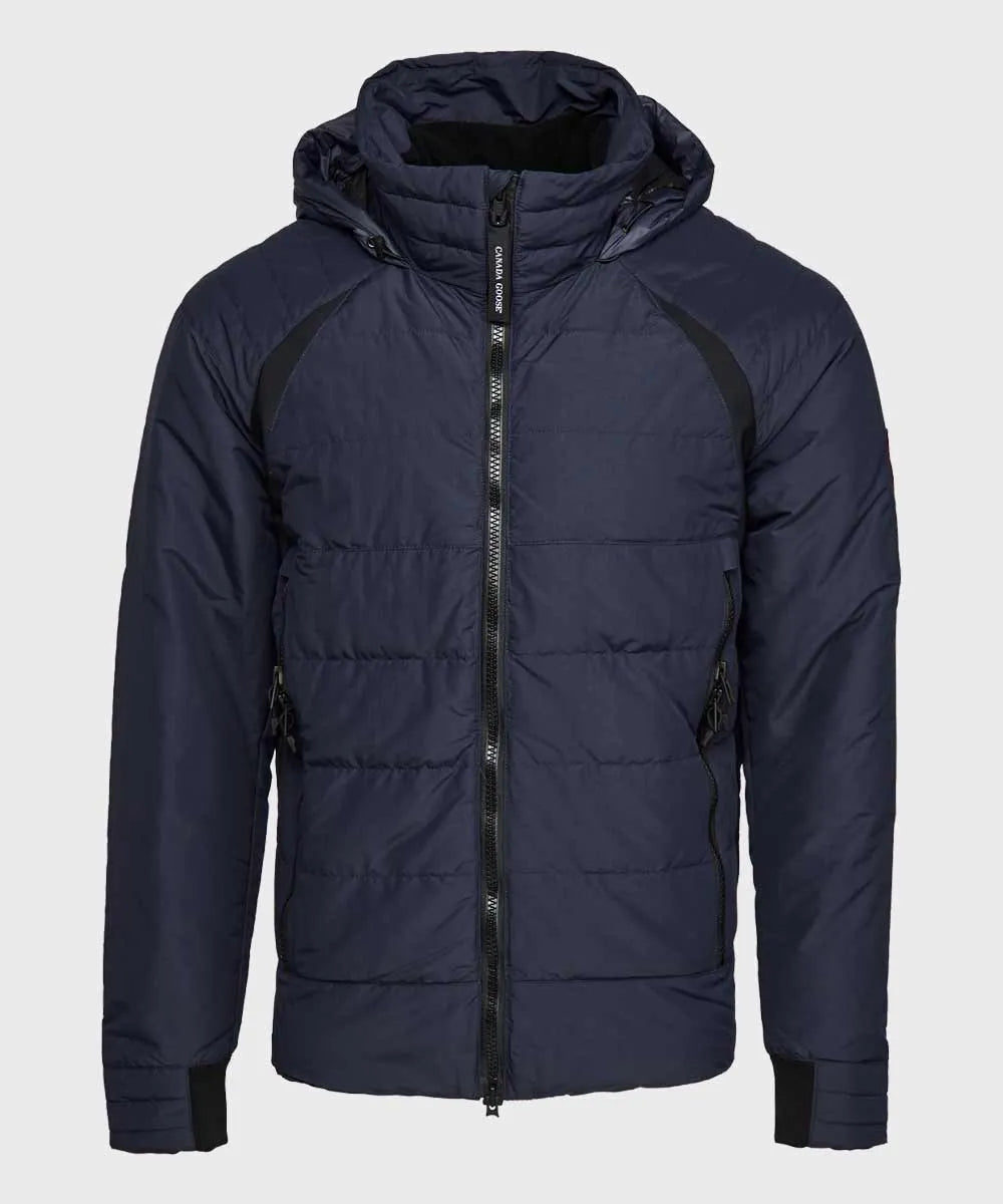 Mens Blue Puffer Jacket Puffer Jacket men front product view | Dash Racegear — Mens-Blue-Puffer-Jacket