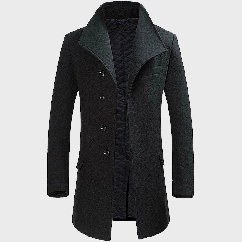Men’s Casual Wool Coat Jacket unisex detail view 2 | Dash Racegear — Men's Casual Wool Coat