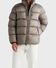 Mens Grey Puffer Jacket Puffer Jacket men detail view 2 | Dash Racegear — Mens Pufer Grey Jacket