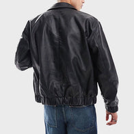 Oversized Faux Leather Bomber Jacket Bomber Jacket unisex detail view 2 | Dash Racegear — Oversized Faux Leather Bomber Jacket