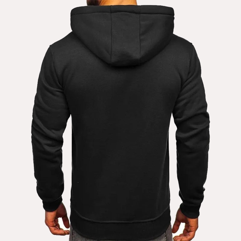 Mens Black Pullover Hoodie Hoodie men detail view 2 | Dash Racegear — Pullover Hoodie Black