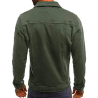 Mens Green Denim Jean Jacket Denim Jacket men detail view 2 | Dash Racegear — Green Denim Jean jacket Mens