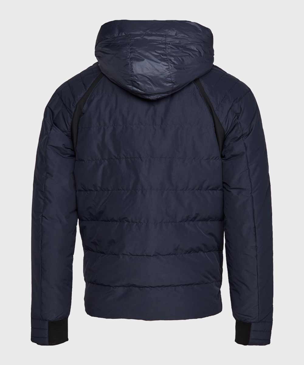 Mens Blue Puffer Jacket Puffer Jacket men detail view 3 | Dash Racegear — Mens Puffer Blue Jacket