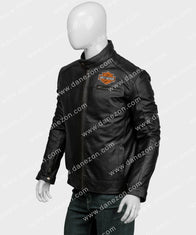 Mens Legend Harley Davidson Black Leather Jacket Biker Jacket men detail view 2 | Dash Racegear — Mens Legend Harley Davidson Leather Motorcycle Jacket