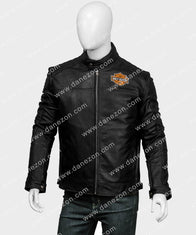 Mens Legend Harley Davidson Black Leather Jacket Biker Jacket men front product view | Dash Racegear — Mens Legend Harley Davidson Black Leather Jacket