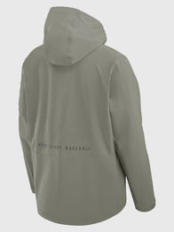 Los Angeles Dodgers Nike Hooded Jacket​ Jacket unisex detail view 3 | Dash Racegear — Men’s Dodgers Nike Gray Unlimited full-zip hooded jacket, comfortable design for fans cheering at games or relaxing.