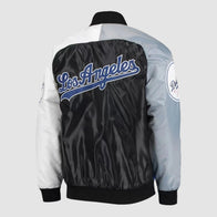 LA Dodgers Tri-Color Satin Jacket Jacket unisex detail view 3 | Dash Racegear — Dodgers tri-color satin team jacket
