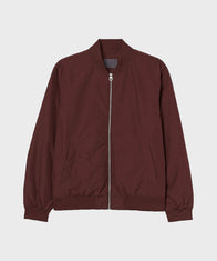 Mens Maroon Bomber Jacket Bomber Jacket men front product view | Dash Racegear — Men's Classic Bomber Maroon Jacket
