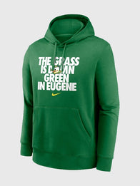 Nike Oregon Ducks Grass Is Green Hoodie Hoodie unisex detail view 2 | Dash Racegear — Grass Is Green Club Fleece Hoodie keeps fans comfy while representing Oregon Ducks pride in vibrant green.