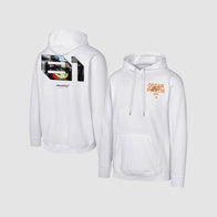 Oscar Piastri 81 White McLaren F1 Team Hoodie Hoodie unisex front product view | Dash Racegear — F1 McLaren White Hoodie – Oscar Piastri 81 Racing Style