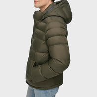 Men’s Olive Green Puffer Jacket Puffer Jacket unisex detail view 2 | Dash Racegear — Men's Olive Green Puffer Jacket