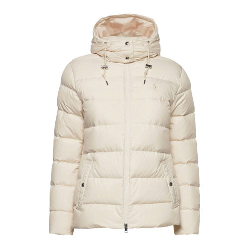 Mens Cream Winter Puffer Jacket Puffer Jacket men detail view 4 | Dash Racegear — Mens Cream Winter Puffer Jacket