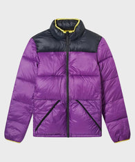 Mens Purple Puffer Jacket Puffer Jacket men front product view | Dash Racegear — Stylish Purple Mens Puffer Jacket
