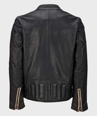 Mens Vintage Café Racer Black Retro Jacket Jacket men detail view 2 | Dash Racegear — Mens Vintage Retro Café Racer Jacket