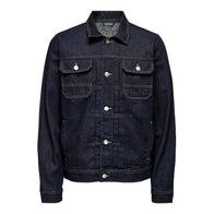 Mens Blue Jeans Denim Jacket Denim Jacket men front product view | Dash Racegear — Blue Jeans Denim Jacket Mens Outfits