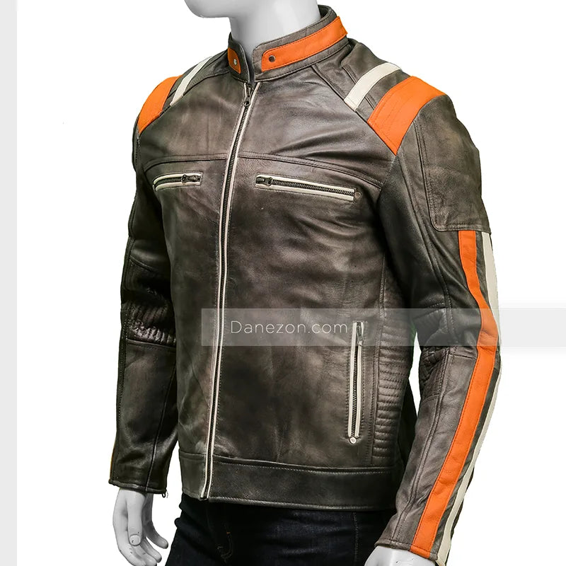 Cafe Racer Skull Jacket Jacket unisex detail view 2 | Dash Racegear — cafe racer skull harley davidson jacket