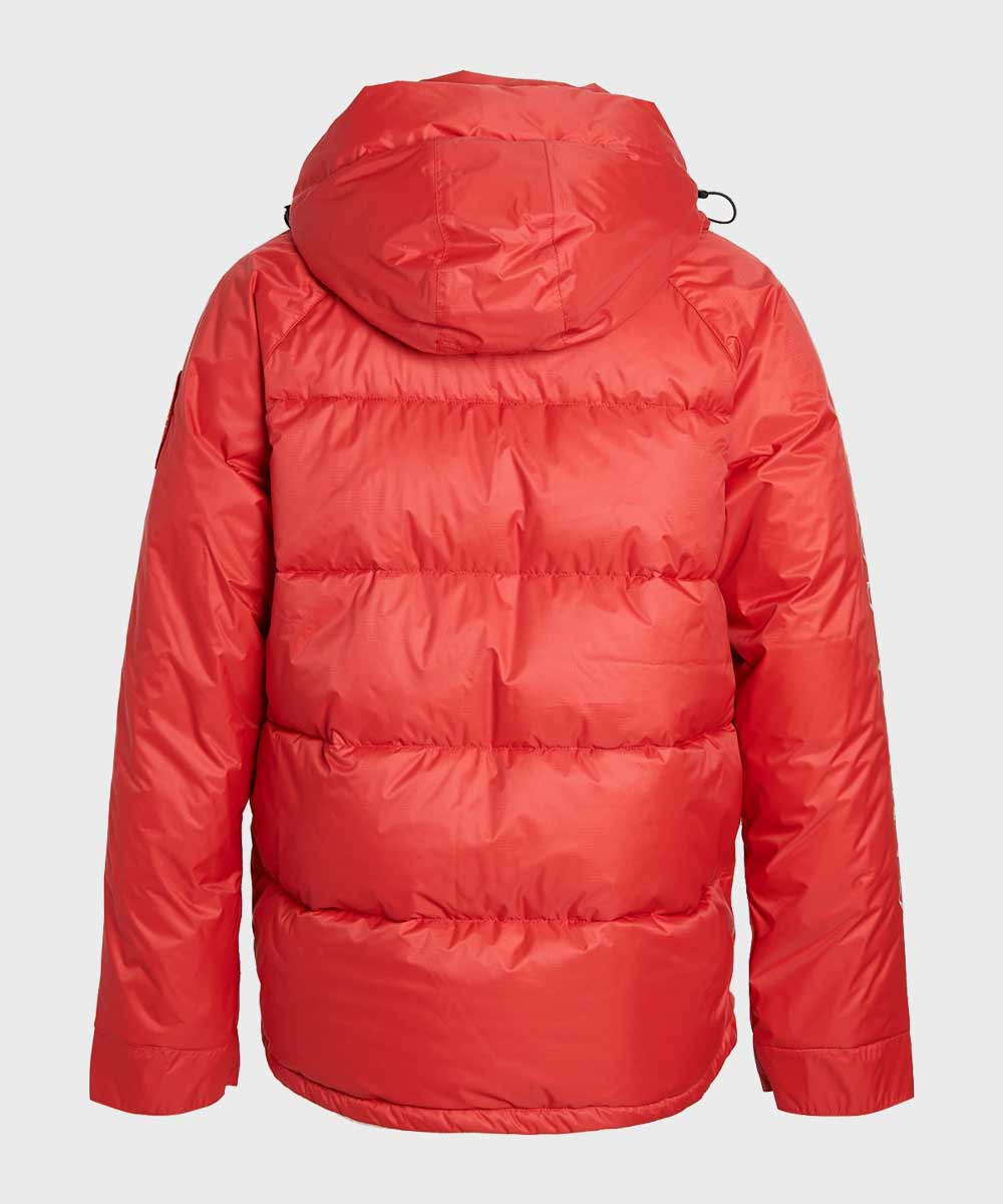 Mens Puffer Red Jacket Puffer Jacket men detail view 2 | Dash Racegear — Mens Red Casual Puffer Jacket