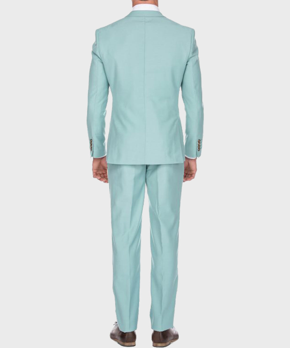 Mens Blue Slimfit Suit Fashion Apparel men detail view 3 | Dash Racegear — Wedding Sea Blue Suit