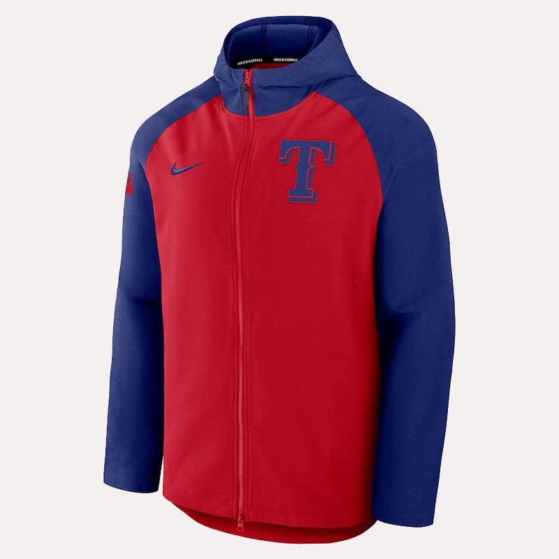 Texas Rangers Nike Performance Jacket Jacket unisex detail view 2 | Dash Racegear — Performance Layer – Nike Texas Rangers Raglan Jacket