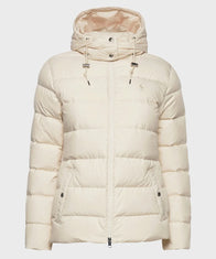 Mens Cream Winter Puffer Jacket Puffer Jacket men front product view | Dash Racegear — Mens-Winter-Puffer-Jacket