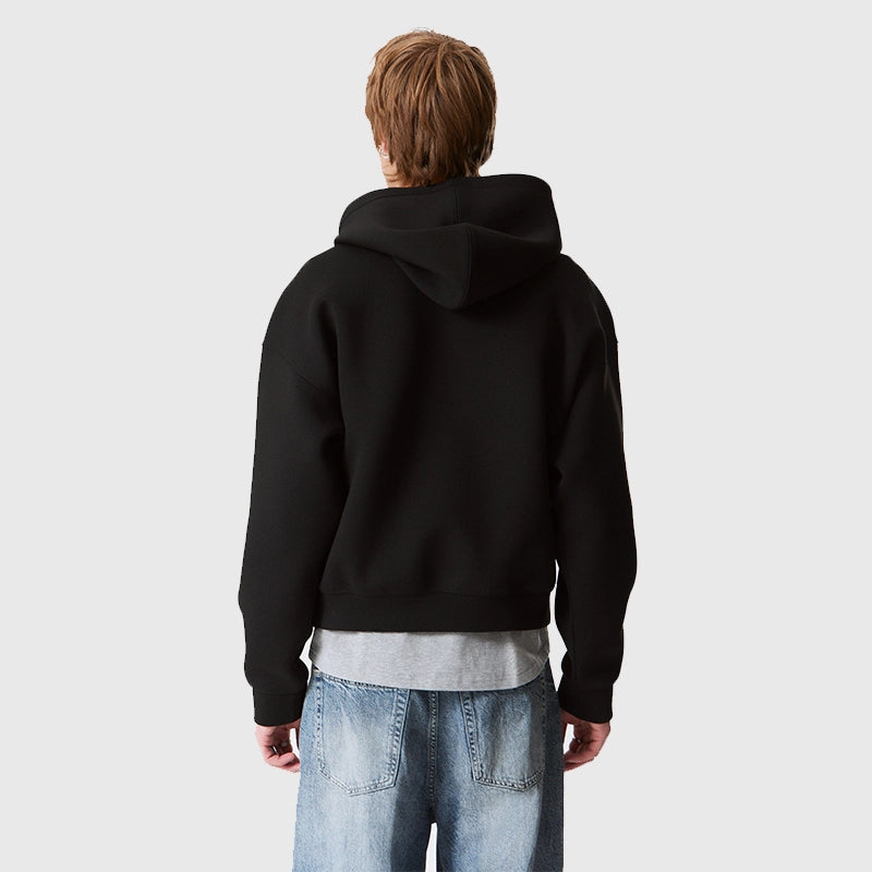 Weekday Scuba Hoodie Hoodie unisex detail view 5 | Dash Racegear — Oversized black pullover hoodie in fleece by Weekday