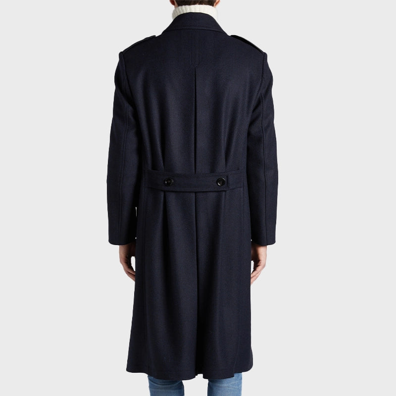 Mens Wool Herringbone Coat Coat men detail view 2 | Dash Racegear — Mens Wool Herringbone Coat