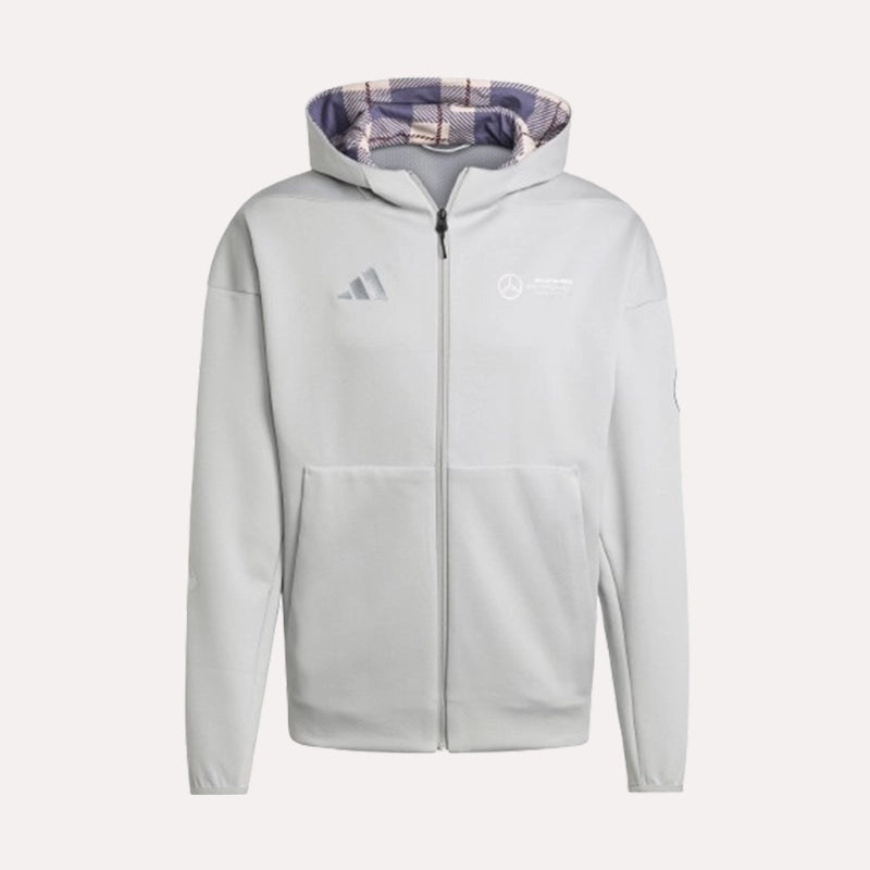 Mercedes AMG F1 x Adidas Silver Arrows Hoodie Hoodie unisex detail view 2 | Dash Racegear — Adidas Motorsport Hoodie – Silver Arrows Vibe