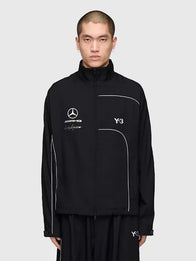Y-3 x Mercedes-AMG F1 Track Jacket Jacket unisex detail view 5 | Dash Racegear — 2026 Y-3 x Mercedes-AMG F1 black track jacket with zip front, great for race-day or everyday wear.