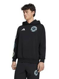 Mercedes AMG Petronas Adidas F1 Lights On Hoodie Hoodie unisex detail view 2 | Dash Racegear — Unisex black Lights On hoodie inspired by Mercedes AMG Petronas F1 and Adidas with a contemporary look.