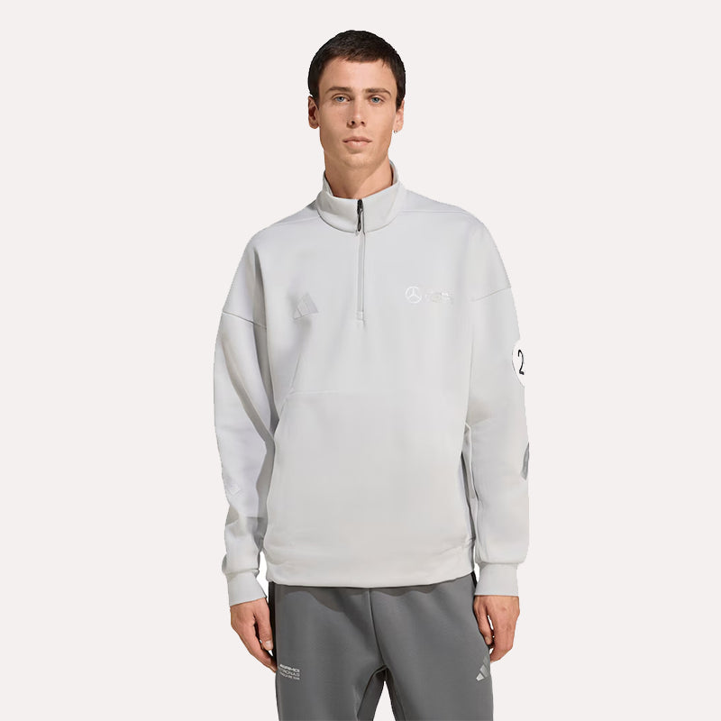 Mercedes AMG Petronas adidas F1 Silver Arrows Sweatshirt Sweatshirt unisex detail view 2 | Dash Racegear — F1 Edition Sweatshirt – AMG Petronas x Adidas Drop