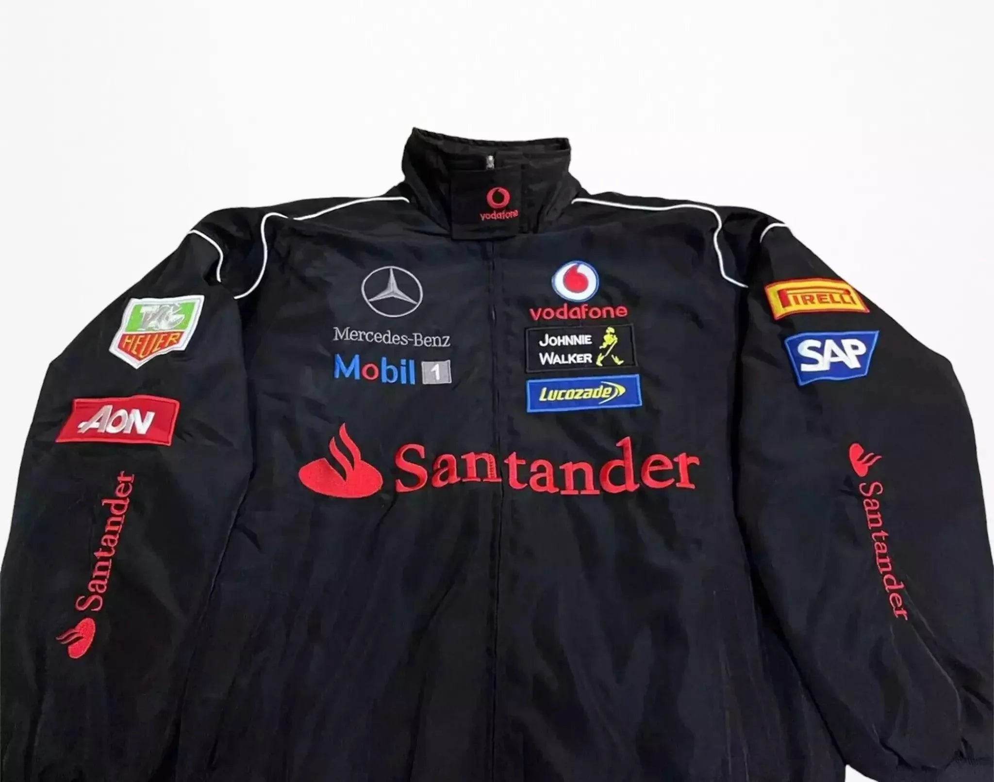 Vintage Mercedes-Benz F1 Embroidered Retro Racing Jacket - Dash Racegear Store