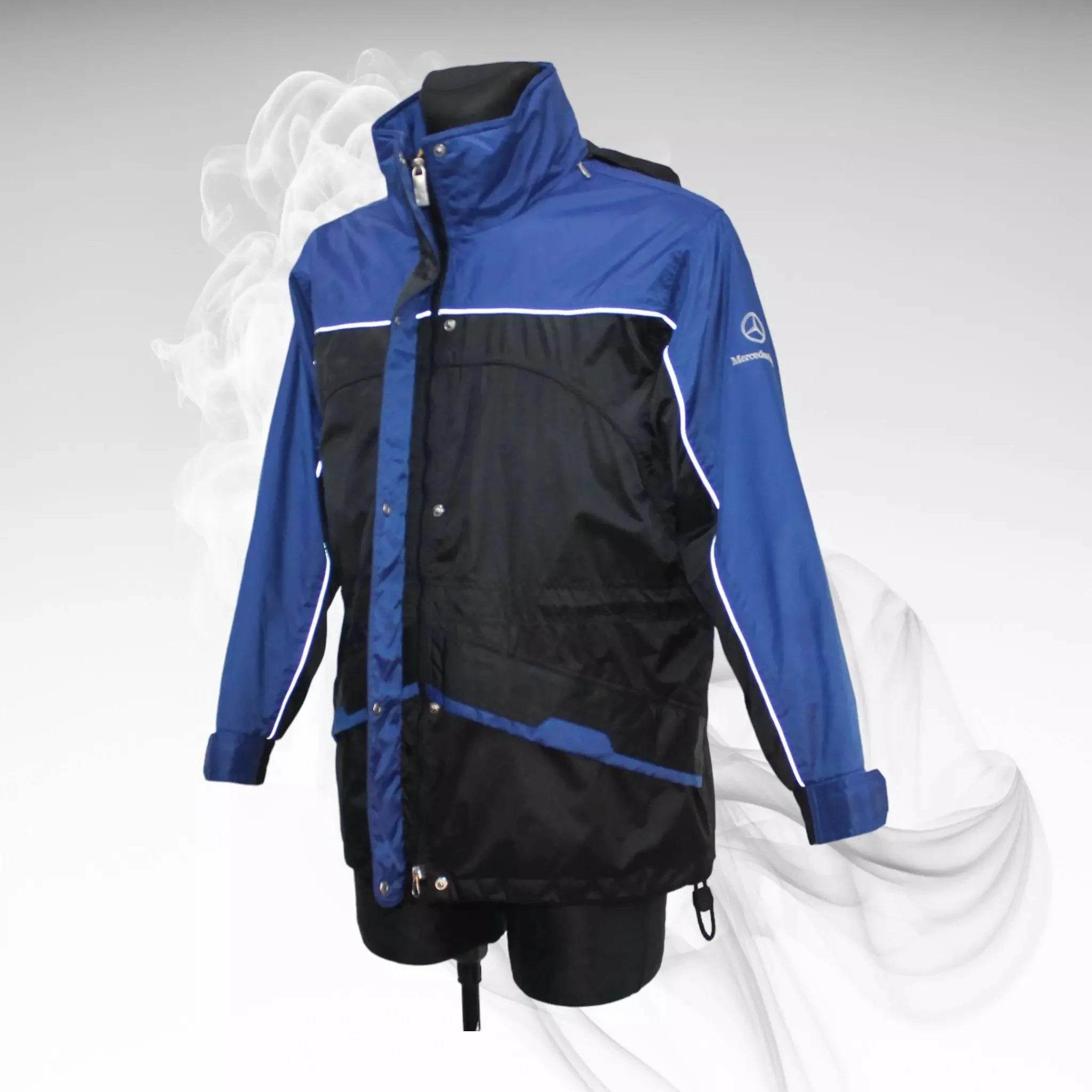 Vintage Mercedes Benz F1 Waterproof Hooded Jacket - Dash Racegear Store