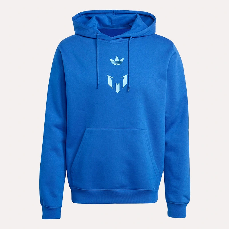 Lionel Messi x Adidas Hoodie Hoodie unisex detail view 3 | Dash Racegear — Football Hoodie – Messi x Adidas Blue Drop
