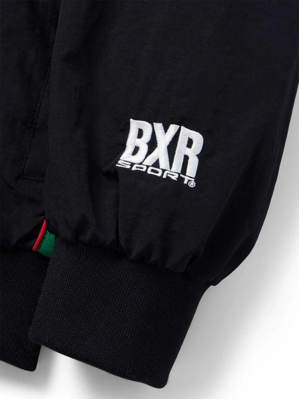 BXR Sport Mexico Warm Up Windbreaker Jacket Jacket unisex detail view 4 | Dash Racegear — Born x Raised windbreaker for Mexico 2026 in black and green with sleek athletic and street-ready aesthetic.