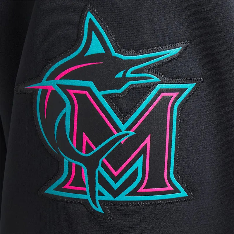 Miami Marlins Nike 2025 City Connect Hoodie Hoodie unisex detail view 4 | Dash Racegear — Miami Marlins City Connect Hoodie – 2025 Nike Streetwear Edition