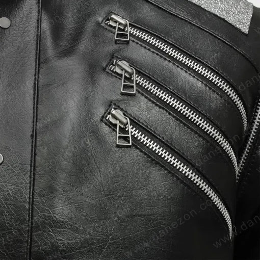 Michael Jackson Beat It Black Jacket Jacket unisex detail view 2 | Dash Racegear — Michael-Jackson-Beat-It-Black-Biker-Jacket-510×510