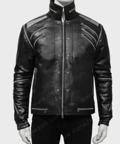 Michael Jackson Beat It Black Jacket Jacket unisex front product view | Dash Racegear — Michael-Jackson-Beat-It-Black-Jacket-247×296