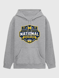 Michigan Wolverines Basketball National Champions Hoodie Hoodie unisex detail view 2 | Dash Racegear — Half-Court Hero hoodie in Michigan Wolverines 2026 design, great for fan-ready outfits.